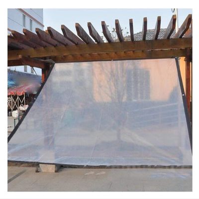 ZHANGQINGXIU Tarpaulin Fabric Tarpaulin Cover Tarpaulin Waterproof Heavy Duty Clear Glass Canopy Bird Proof Windshield Tool Garden Rainproof Soft Plastic Film, 23 Sizes (Color : Clear, Size : 2x5m)