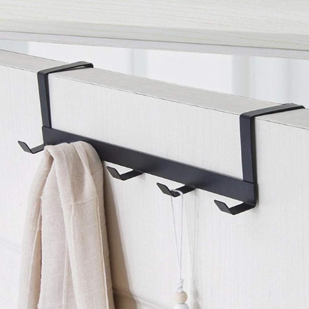 1pc Free Drilling Door Hook Rack Cloths Towel Hook Door Key Hanging Hook Bathroom Holder Kitchen Storage Holder Hook