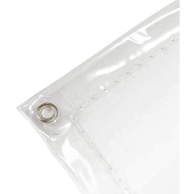 ZHANGQINGXIU Heavy Duty Waterproof Tarp Outdoor Weather Protection Transparent Tarpaulin Cover Thicken PVC Winter Heat Insulated Sheet with Grommets, 3 Sizes (Color : 0.5mm, Size : 270x270cm)