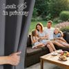 RYB HOME Outdoor Curtains for Patio Waterproof Block Sunlight Thermal Insulated Privacy Assured Thick Outside Curtains for Porch, Gazebo, Pergola, W84 x L108, Grey, 1 Panel view 3