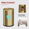 LEASYLIFE 9L/2.4Gal Gold Trash Can,Brass Bathroom Garbae Can with Flipping Lid,Small Brass Garbage Can for Office, Laundry Room,Bedroom,Hotel view 4