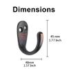 5 Pack Piece Single Prong Robe Hook, Farmhouse 1.8 Inch Coat Hooks Oil-Rubbed Bronze view 4