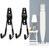 2Pcs Ironing Board Hook - Wall Mount Holder for Laundry & Utility Rooms view 2