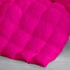 100% Organic Cotton Pinch Pleated Comforter with 2 Pillow,500 GSM Ultra-Soft Goose Down with 4 Corner Tabs Beautiful Pinch Pleat Baffle Box Design,Light Weight Comforter(Cal-King/King-Hot Pink) view 2