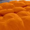 100% Organic Cotton Pinch Pleated Comforter with 2 Pillow,500 GSM Ultra-Soft Goose Down with 4 Corner Tabs Beautiful Pinch Pleat Baffle Box Design,Light Weight Comforter(Twin/TwinXL -Orange) view 3