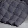 100% Organic Cotton Pinch Pleated Comforter with 2 Pillow,500 GSM Ultra-Soft Goose Down with 4 Corner Tabs Beautiful Pinch Pleat Baffle Box Design,Light Weight Comforter(Twin/TwinXL -Dark Grey) view 2