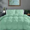100% Organic Cotton Pinch Pleated Comforter with 2 Pillow,500 GSM Ultra-Soft Goose Down with 4 Corner Tabs Beautiful Pinch Pleat Baffle Box Design,Light Weight Comforter(Cal-King/King-Aqua Blue) view 1