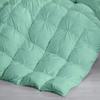 100% Organic Cotton Pinch Pleated Comforter with 2 Pillow,500 GSM Ultra-Soft Goose Down with 4 Corner Tabs Beautiful Pinch Pleat Baffle Box Design,Light Weight Comforter(Twin/TwinXL -Aqua Blue) view 2