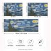 Blueangle Van Gogh The Starry Night Art Satin Pillowcase for Hair and Skin Silk Pillowcase, Queen Size(20x30 inches) - Satin Pillow Covers with Envelope Closure view 2