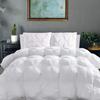 100% Organic Cotton Pinch Pleated Comforter with 2 Pillow,500 GSM Ultra-Soft Goose Down with 4 Corner Tabs Beautiful Pinch Pleat Baffle Box Design,Light Weight Comforter(Twin/TwinXL -White) view 1