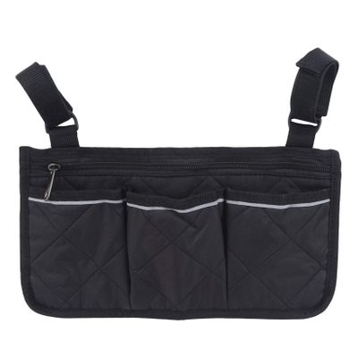 GOMYIE Wheelchair Bag with Pockets Universal Waterproof Armrest Side Bag for Scooter Accessories,Black, One Size