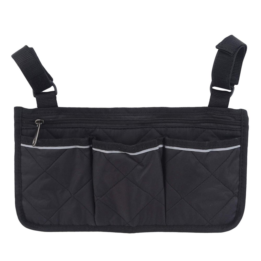 GOMYIE Wheelchair Bag with Pockets Universal Waterproof Armrest Side Bag for Scooter Accessories,Black, One Size