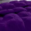 100% Organic Cotton Pinch Pleated Comforter with 2 Pillow,500 GSM Ultra-Soft Goose Down with 4 Corner Tabs Beautiful Pinch Pleat Baffle Box Design,Light Weight Comforter(Queen/Full-Purple) view 3