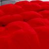 100% Organic Cotton Pinch Pleated Comforter with 2 Pillow,500 GSM Ultra-Soft Goose Down with 4 Corner Tabs Beautiful Pinch Pleat Baffle Box Design,Light Weight Comforter(Cal-King/King- Red) view 3