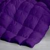 100% Organic Cotton Pinch Pleated Comforter with 2 Pillow,500 GSM Ultra-Soft Goose Down with 4 Corner Tabs Beautiful Pinch Pleat Baffle Box Design,Light Weight Comforter(Cal-King/King-Purple) view 2