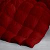 100% Organic Cotton Pinch Pleated Comforter with 2 Pillow,500 GSM Ultra-Soft Goose Down with 4 Corner Tabs Beautiful Pinch Pleat Baffle Box Design,Light Weight Comforter(Cal-King/King-Burgundy) view 2