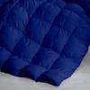 100% Organic Cotton Pinch Pleated Comforter with 2 Pillow,500 GSM Ultra-Soft Goose Down with 4 Corner Tabs Beautiful Pinch Pleat Baffle Box Design,Light Weight Comforter(Queen/Full-Royal Blue) view 2