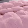 100% Organic Cotton Pinch Pleated Comforter with 2 Pillow,500 GSM Ultra-Soft Goose Down with 4 Corner Tabs Beautiful Pinch Pleat Baffle Box Design,Light Weight Comforter(Cal-King/King-Baby Pink) view 3