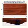 FLEXISPOT EN1 Essential Adjustable Height Desk Electric 40 inch X 24 inch Whole-Piece Desktop Small Standing Desk Ergonomic Memory Controller (White Frame + 40 inch Mahogany Desktop) view 3