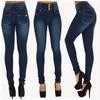 Andongnywell Women's High Rise Stretch Slim Fit Jeans Skinny Fit Long Stretchy Denim Pants with Pockets Trousers (Blue 1,Small) view 4
