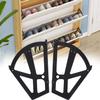 Shoe Cabinet Hinge, Shoes Drawer Cabinet Hinges Flip Frames, 4PCS/Set Home Furniture Shoes Drawer Cabinet Turning Rack Accessory Hinged Flip Plate for Home view 3