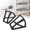 Shoe Cabinet Hinge, Shoes Drawer Cabinet Hinges Flip Frames, 4PCS/Set Home Furniture Shoes Drawer Cabinet Turning Rack Accessory Hinged Flip Plate for Home view 4