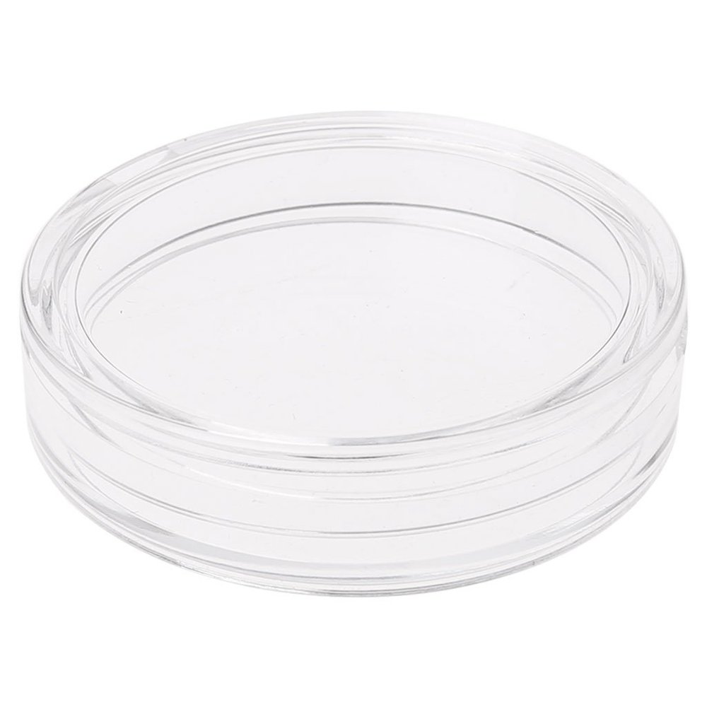 MOMOJIA 38.6mm Clear Round Acrylic Coin Capsule Storage Box Holder Case for Silver 2 oz