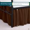Ruffled Bed Skirt with Split Corners for Day beds Three Side Coverage, Easy fit, Made with Brushed Microfiber - 10" Drop Bedskirt Twin Size, Chocolate view 4
