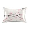 Blueangle Floral Sakura Pattern Satin Pillowcase for Hair and Skin Silk Pillowcase, Queen Size(20x30 inches) - Satin Pillow Covers with Envelope Closure view 1
