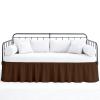Ruffled Bed Skirt with Split Corners for Day beds Three Side Coverage, Easy fit, Made with Brushed Microfiber - 16" Drop Bedskirt Twin Size, Chocolate view 1