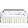 Ruffled Bed Skirt with Split Corners for Day beds Three Side Coverage, Easy fit, Made with Brushed Microfiber - 10" Drop Bedskirt Full Size, Ivory view 1