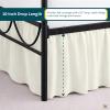 Ruffled Bed Skirt with Split Corners for Day beds Three Side Coverage, Easy fit, Made with Brushed Microfiber - 10" Drop Bedskirt Full Size, Ivory view 4