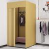 YXYECEIPENO Mobile Fitting Room Simple Locker Room Track Activity Changing Room Floor Display Rack Bold Environmental Protection Pipe, Stable and Reliable Suitable for Clothing Store, Office view 1