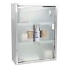 Home Basics Bathroom Medicine Cabinet (Silver) Wall Cabinet with Three Shelves | Wall-Mounted | Holds Pills, Beauty, and Makeup view 1