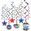 Beistle Welcome Home Multicolor Hanging Swirls (12 Pcs) - 1 Pack view 1