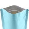 100 Double-Sided Color Stand-Up Food Storage Aluminum Mylar Resealable Pouch (6.3" x 9.1", Matte Blue Standup Bag) view 2