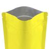 100 Double-Sided Color Stand-Up Food Storage Aluminum Mylar Resealable Pouch (6.3" x 9.1", Matte Yellow Standup Bag) view 2