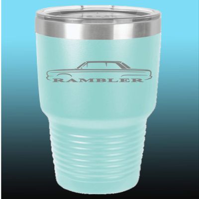 1965-69 AMC Rambler 30oz Stainless Steel Tumbler w/Clear Lid seafoam