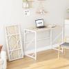 Elephance Folding Desk Writing Computer Desk for Home Office, No-Assembly Study Office Desk Foldable Table for Small Spaces view 2