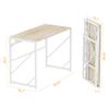 Elephance Folding Desk Writing Computer Desk for Home Office, No-Assembly Study Office Desk Foldable Table for Small Spaces view 3
