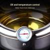 AIZYR Mini Tempura Deep Fryer Pot - Stainless Steel Fryer Pot with Thermometer/Basket Draining Rack for Chicken French Fries Fish Onion Ring,20cm view 3