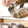 AIZYR Mini Tempura Deep Fryer Pot - Stainless Steel Fryer Pot with Thermometer/Basket Draining Rack for Chicken French Fries Fish Onion Ring,20cm view 4