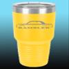 1965-69 AMC Rambler 30oz Stainless Steel Tumbler w/Clear Lid yellow view 1