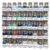 A Set of 45 Different Crystal Gemstones in Glass Bottles, Chakra Healing Crystals, Witchcraft Crystals, Metaphysic Tumbled Crystal Chip Chakra Stones Set view 1