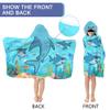 Bonsai Tree Shark Hooded Beach Towel for Kids, Cool Ocean Fishes Bath Towel with Hood for Boys, Funny Sea Animals Microfiber Super Absorbent Soft Poncho Bathrobe for Swin Pool 30x50 view 4