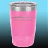 1964 1965 1966 Ford Thunderbird Convertible 20oz Stainless Steel Tumbler w/Clear Lid pink view 1