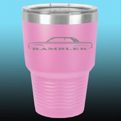 1965-69 AMC Rambler 30oz Stainless Steel Tumbler w/Clear Lid lavender