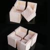 Mid-Century Modern Sofa Legs,Chair Replacement Legs,Solid Wood Square Groove Furniture Legs Risers,Pine Height Dining Table Legs,for Children's Bed,DIY Desk Etc,4 Packs (7x7x8cm/2.76x2.76x3.15in) view 3