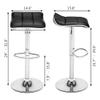 onEveryBaby Bar Stools Set of 2,Swivel Adjustable Counter Height Bar Foot Stool,Modern Bar Chairs for Dining Kitchen Room (Black, PU Fabric) view 3