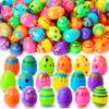 JOYIN 200 Pcs Plastic Printed Bright Easter Eggs 2.3" Tall for Easter Hunt, Basket Stuffers Fillers, Classroom Prize Supplies, Filling Treats and Party Favor view 1